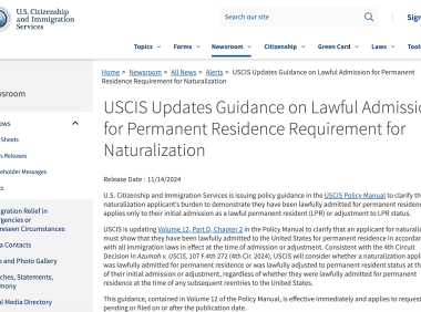 美国移民局宣布新规：绿卡入籍，标准放宽